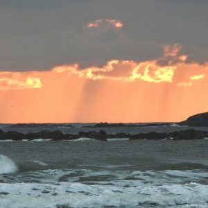 Coucher de soleil sur la côte bretonne